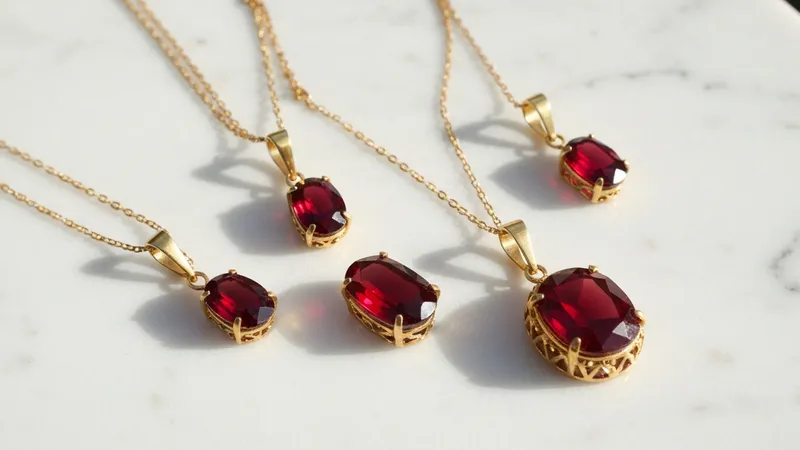 Association pendentif rubis avec autres pierres précieuses